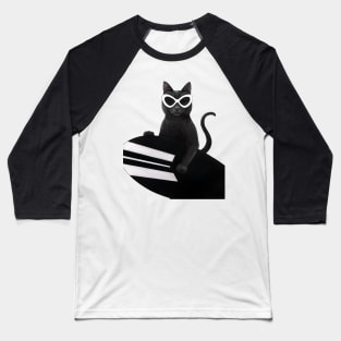 Cat surfer Baseball T-Shirt